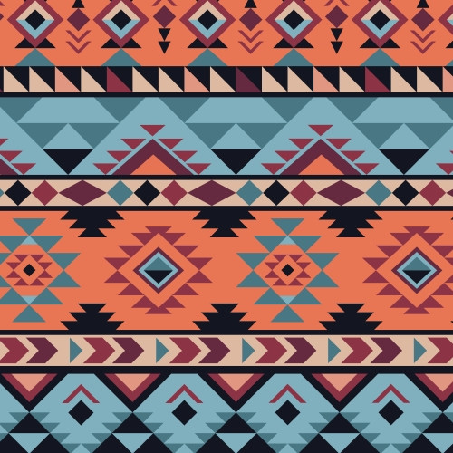 Aztec mexican inspired repeat pattern