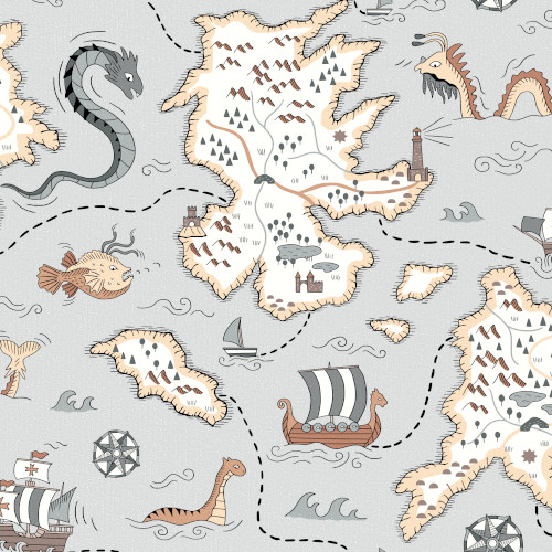 Fantasy worls cartography map repeat pattern