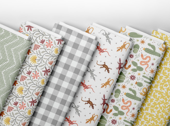 Fabric collection for Raspberry Creek Fabrics