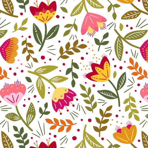 Scandi flowers surface pattern