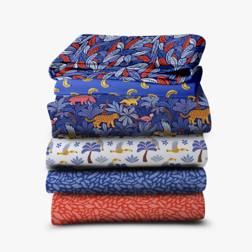 Wonderful jungle fabric collection stack