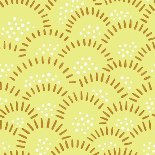 Abstract fruit scallop pattern design