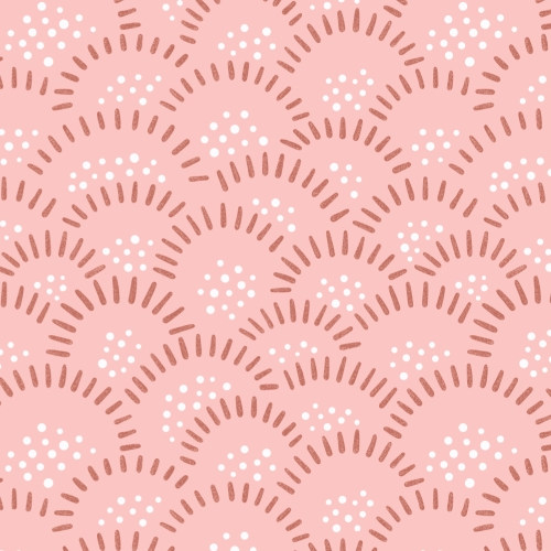 Abstract fruit scallop pattern design