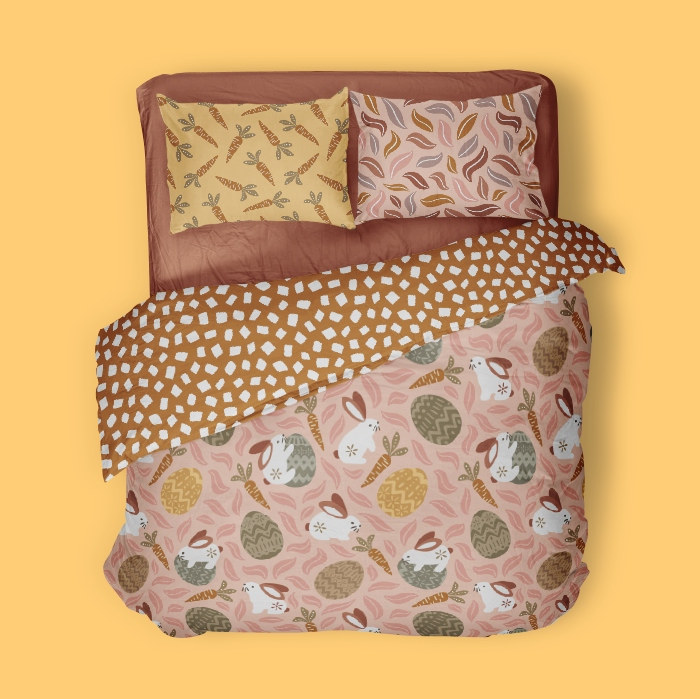 easter bunnies and eggs bed linen collection