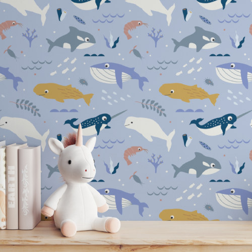 Whales wallpaper for kids