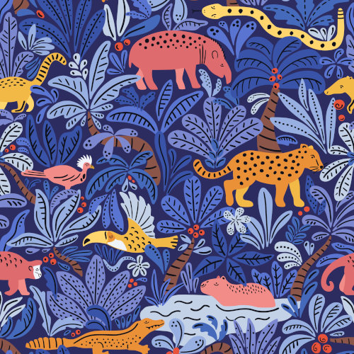 tropical jungle surface pattern design