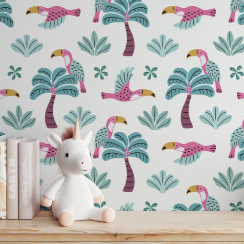 toucan wallpaper for kids room